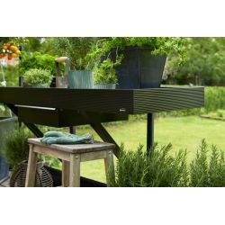 Juliana kweektafel 141x52 cm, lade, zwart