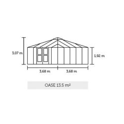 Juliana tuinkamer Oase 135, grijs gecoat
