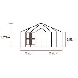 Juliana tuinkamer Oase 88, grijs gecoat