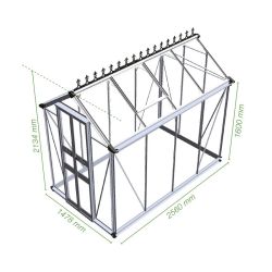 Eden tuinkas Birdlip 84, zwart gecoat