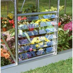 Louvreraam 6L, 600 x 610mm veiligheidsglas, blank