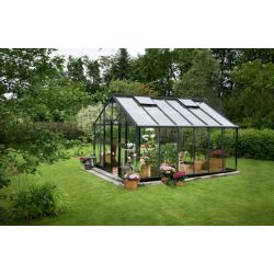 Juliana hobbykas Gardener 161, antraciet grijs gecoat, tuindersglas 3 mm