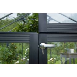 Juliana hobbykas Gardener 161, antraciet grijs gecoat, tuindersglas 3 mm
