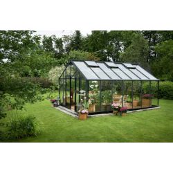 Juliana hobbykas Gardener 188, antraciet grijs gecoat, tuindersglas 3 mm