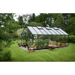Juliana hobbykas Gardener 214, antraciet grijs gecoat, tuindersglas 3 mm
