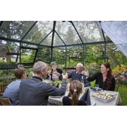 Juliana Grand Oase 130 tuinkamer, grijs gecoat, veiligheidsglas 3mm