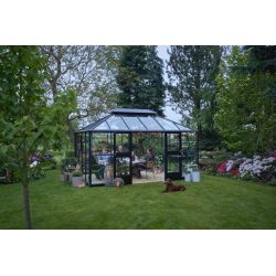 Juliana Grand Oase 130 tuinkamer, grijs gecoat, veiligheidsglas 3mm
