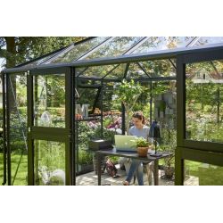 Juliana Grand Oase 130 tuinkamer, grijs gecoat, veiligheidsglas 3mm