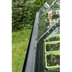 Halls Qube 66 tuinkas, zwart gecoat, veiligheidsglas 3mm/1