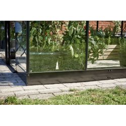 Fundering tbv Halls Qube tuinkas, zwart gecoat