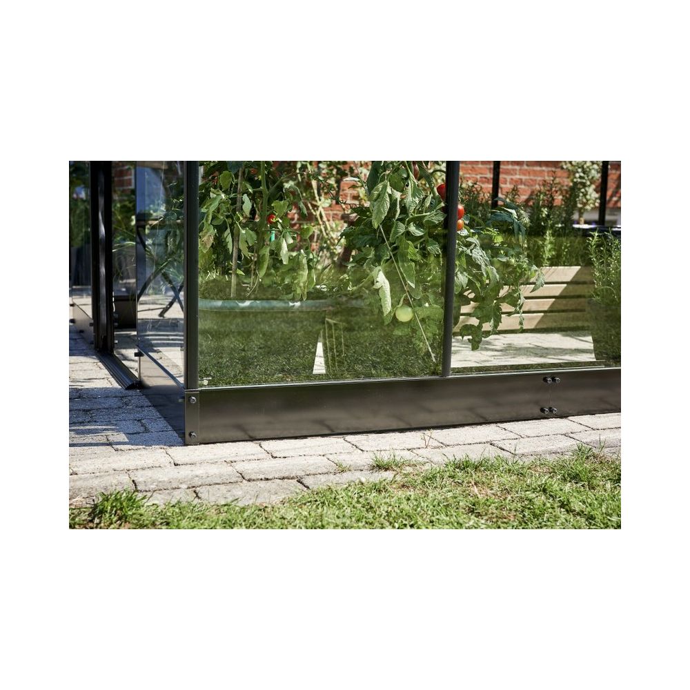 Fundering tbv Halls Qube tuinkas, zwart gecoat