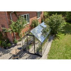 Halls Qube 610 tuinkas, zwart gecoat, veiligheidsglas 3mm/1