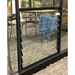 Juliana Louvreraam L8 Premium  & Gardener, 700x856mm veiligheidsglas, zwart