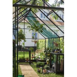 Halls Qube 812 tuinkas, zwart gecoat, veiligheidsglas 3mm/1