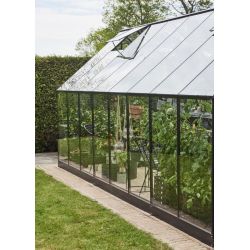 Halls Qube 168 tuinkas, zwart gecoat, veiligheidsglas 3mm/1