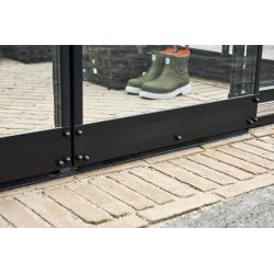 Halls Qube 168 tuinkas, zwart gecoat, veiligheidsglas 3mm/1