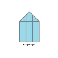 Halls Qube 168 tuinkas, zwart gecoat, veiligheidsglas 3mm/1