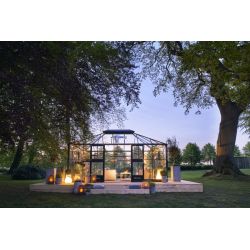 Juliana Grand Oase 188 tuinkamer, grijs gecoat, veiligheidsglas 3mm