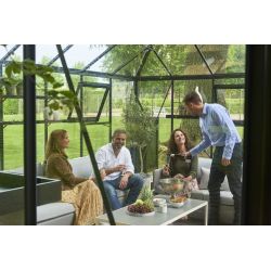 Juliana Grand Oase 188 tuinkamer, grijs gecoat, veiligheidsglas 3mm