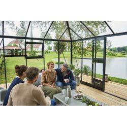 Juliana Grand Oase 188 tuinkamer, grijs gecoat, veiligheidsglas 3mm