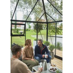 Juliana Grand Oase 188 tuinkamer, grijs gecoat, veiligheidsglas 3mm