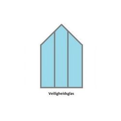 Juliana Grand Oase 188 tuinkamer, grijs gecoat, veiligheidsglas 3mm