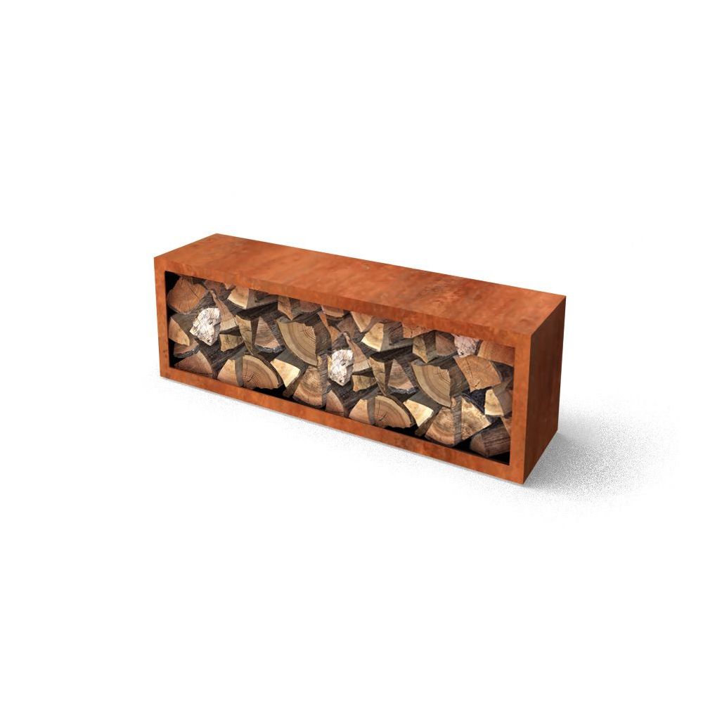 Geroba houtopslag Egura C7 1500x385x500mm - Cortenstaal