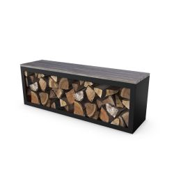 Geroba zitbank met houtopslag Beltza HS1 1500x385x500mm - zwart