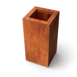 Geroba rechthoekige plantenbak Artesa B1 300x300x600mm - Cortenstaal