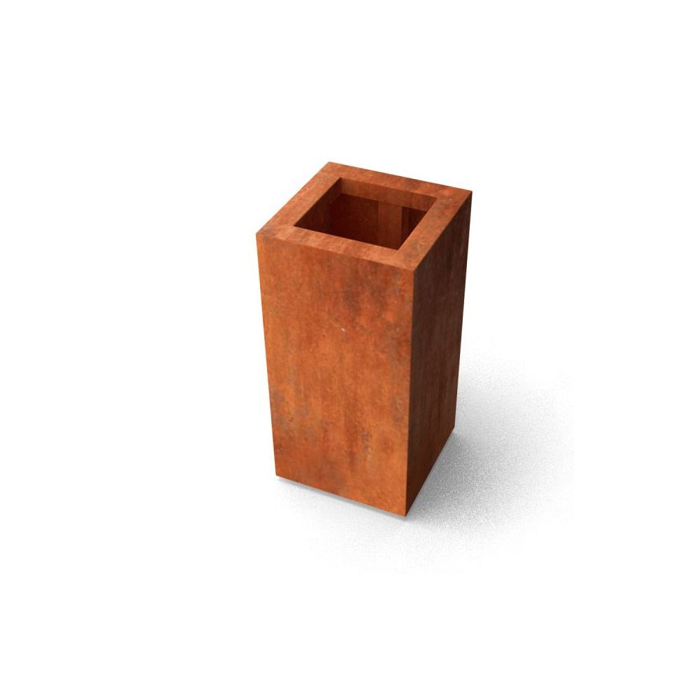 Geroba rechthoekige plantenbak Artesa B1 300x300x600mm - Cortenstaal