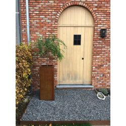 Geroba rechthoekige plantenbak Artesa B2 400x400x800mm - Cortenstaal