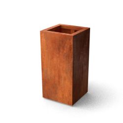 Geroba rechthoekige plantenbak Artesa B2 400x400x800mm - Cortenstaal