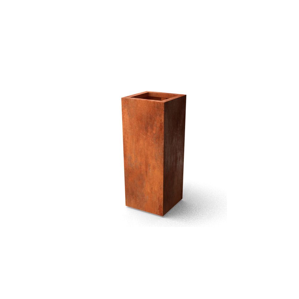 Geroba rechthoekige plantenbak Artesa B3 400x400x1000mm - Cortenstaal