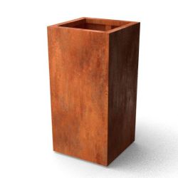Geroba rechthoekige plantenbak Artesa B4 500x500x1000mm - Cortenstaal