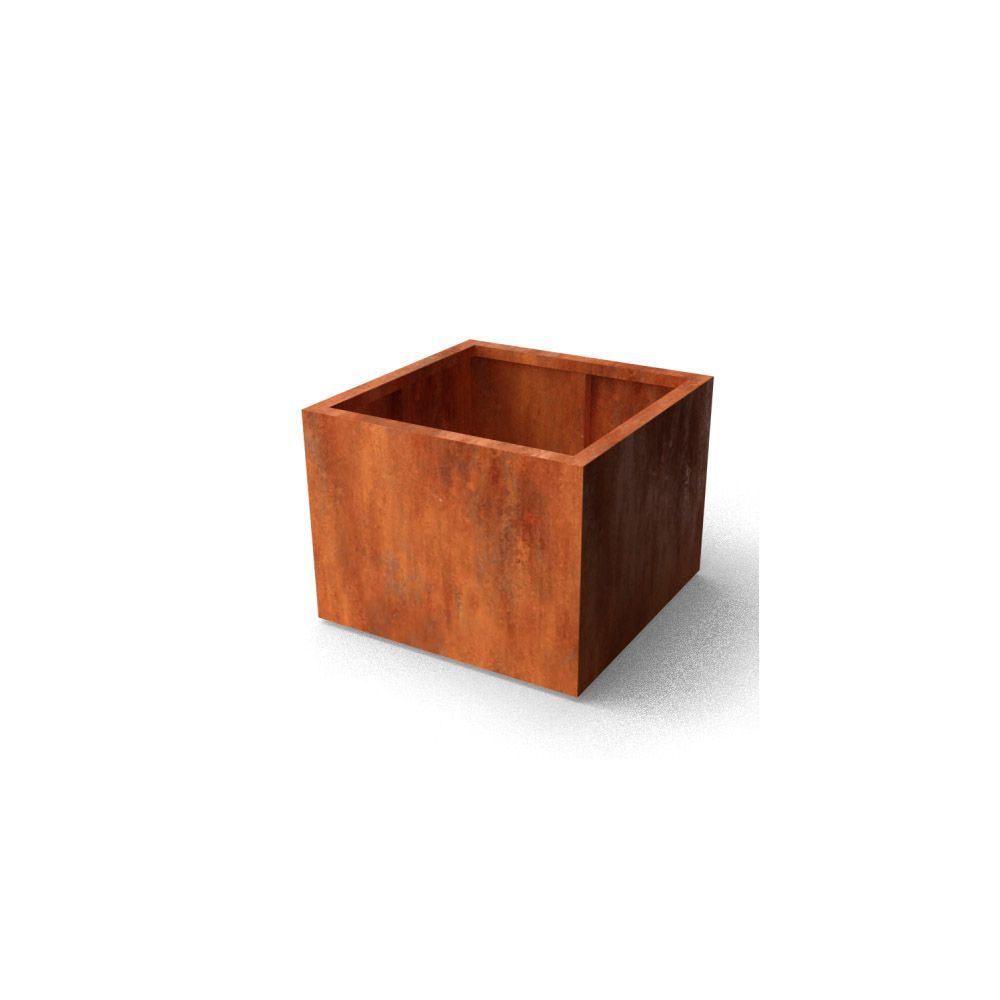 Geroba rechthoekige plantenbak Artesa B5 800x800x600mm - Cortenstaal