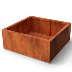 Geroba rechthoekige plantenbak Artesa B8 1000x1000x400mm - Cortenstaal