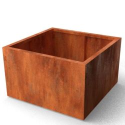 Geroba rechthoekige plantenbak Artesa B9 1000x1000x600mm - Cortenstaal