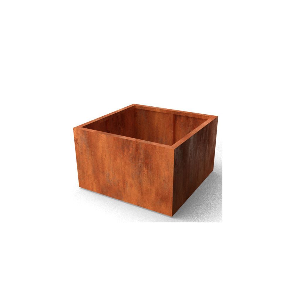 Geroba rechthoekige plantenbak Artesa B9 1000x1000x600mm - Cortenstaal