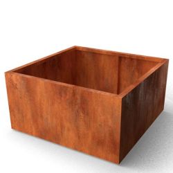 Geroba rechthoekige plantenbak Artesa B12 1200x1200x600mm - Cortenstaal