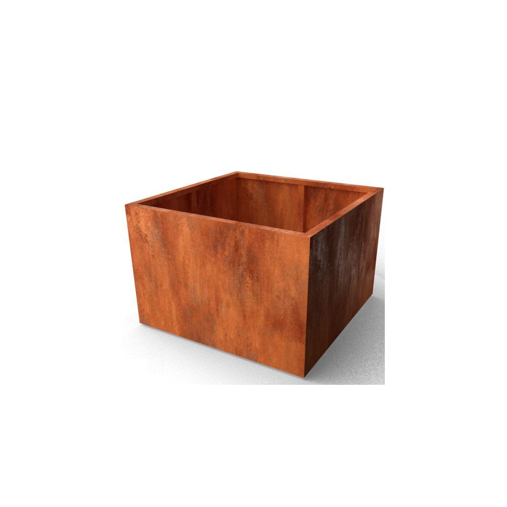 Geroba rechthoekige plantenbak Artesa B13 1200x1200x800mm - Cortenstaal