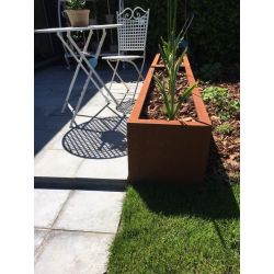 Geroba rechthoekige plantenbak Artesa B16 1500x500x600mm - Cortenstaal