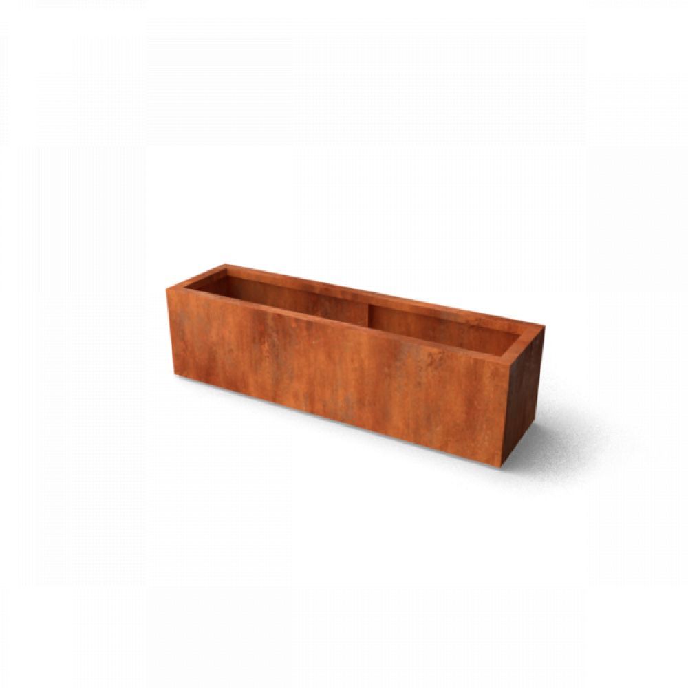 Geroba rechthoekige plantenbak Artesa B19 1500x400x400mm - Cortenstaal