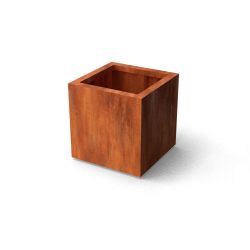 Geroba vierkante plantenbak Quadra B3 500x500x500mm - Cortenstaal