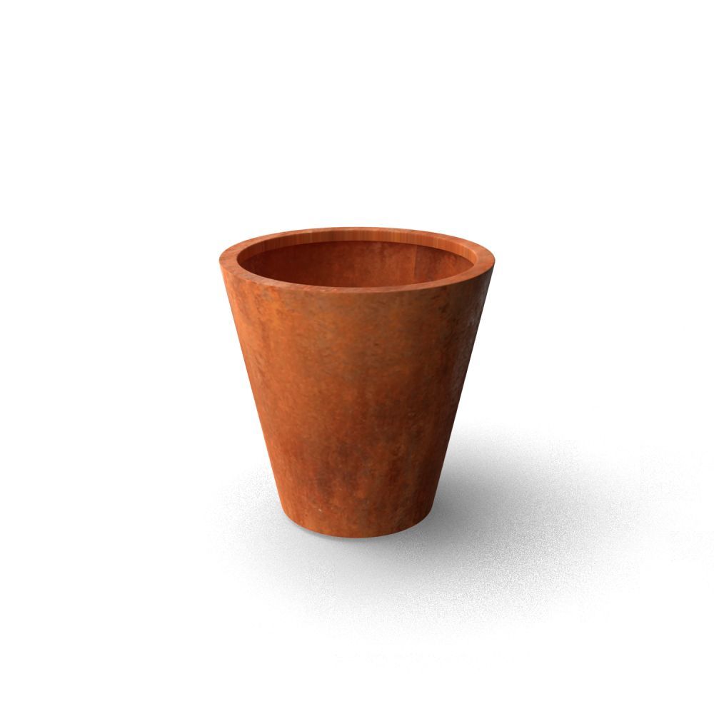 Geroba conische plantenbak ConicaB2 800x800mm - Cortenstaal