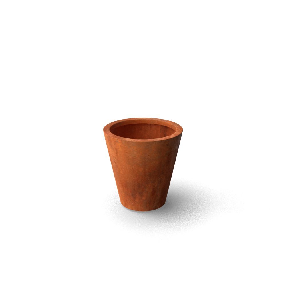Geroba conische plantenbak ConicaB4 500x500mm - Cortenstaal