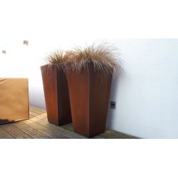 Geroba vaasvormige plantenbak VasoB2 600x600x1000mm - Cortenstaal