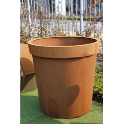 Geroba conische plantenbak VoraC2 600x600mm - Cortenstaal