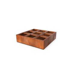 Geroba vierkante kruidenbak BelarB2 1200x1200x300mm - Cortenstaal