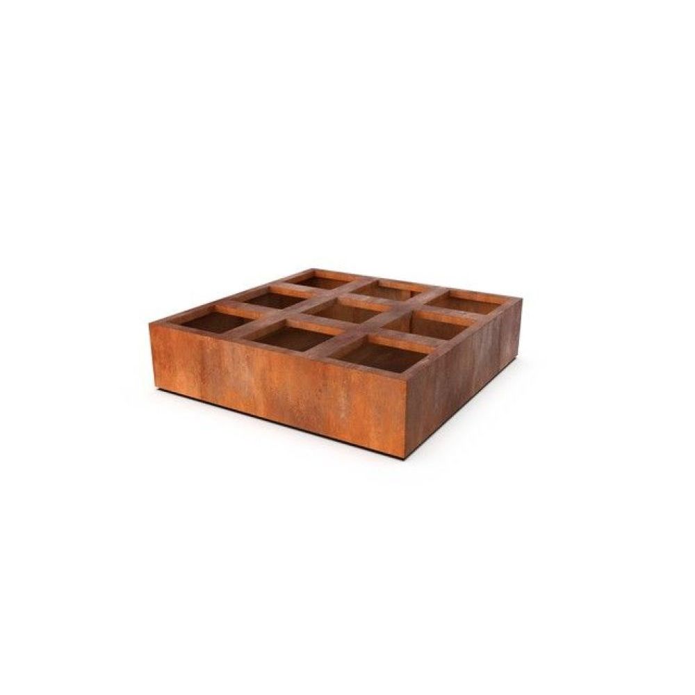 Geroba vierkante kruidenbak BelarB2 1200x1200x300mm - Cortenstaal