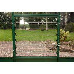 Eden louvreraam 6L, 610x610mm veiligheidsglas - groen
